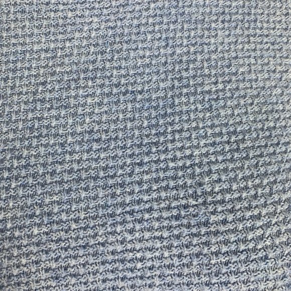 Ann Taylor LOFT Medium Sweater Cashmere Waffle Front Blue Sky - Picture 5 of 6